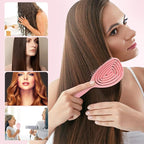 Shower Squeegee for Glass Doors, Bathroom Squeegee for Shower, Window Squeegee - Pink Comb and Squeegee Set for Hair Care and Glass Cleaning, by LTLUTU