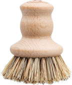 Redecker Union Fiber Pot Brush with Untreated Beechwood Handle, Set of 2, 2-1/2-inch Diameter, Made in Germany