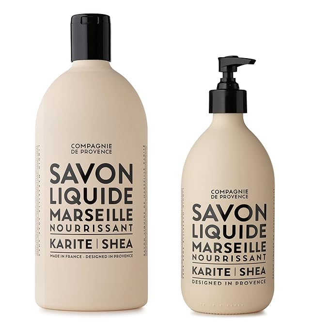 Compagnie de Provence Savon de Marseille Liquid Soap - Karite Shea Butter - 16.7 oz and 33.8 oz Bottles