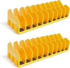 Cenfoge Plier Organizer, Plier Rack, Plier Holder and Cutter Organizer with Non-Slip Rubber Base, PlierOrganizer for Tool Box Drawer, 20 Slots, Tool Storage, Plier Rack (2 PC-Yellow)