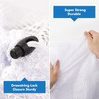 3Pcs Mesh Laundry Bags Washing Machine Mesh Wash Bags Jumbo for Delicates Clothes,Bed Linen,Toys with Drawstring Closure Sturdy(3 XXLarge 28 x 26 Inches)