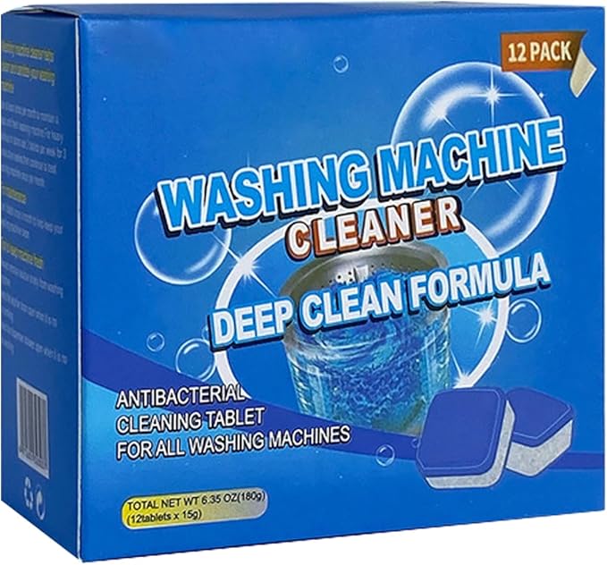 Washing Machine Cleaner Tablets, Cleans Front and Top Load Washers, Including HE Models, Removes Residues and Grime, 6 Count Pack