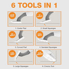 FurDozer Pet Hair Remover & Auto Detailing Tools - Cat & Dog Hair Remover for Carpets, Car Interiors, Couches, Bedding, & Pet Furniture (Gray, (2 Pack) - X6)