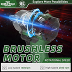 Brushless 1/2 Inch 20V Impact Wrench Kit, 600Nm Brushless Power Impact Gun with 4.5Ah Battery, Fast Charger and Tool Box