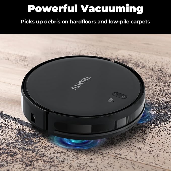 Robot Vacuum Cleaner with Smart Navigation, Powerful Robotic Vacuum Cleaner and Mop for Pet Hair, APP Control, Carpet,Voice Control, Hard Floor, Auto-Recharge