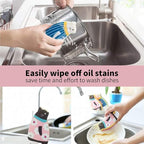 Kitchen Sponges Reusable, Dish Sponge for Washing Dishes, Compostable Sponges for Cleaning Dishwashing, Natural Wood Pulp Scouring Pad, Household Cellulose Scrub Sponge Heavy Duty,3pack (cat sponge-5)
