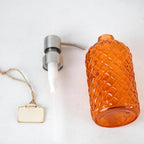 Bathroom & Kitchen Glass Hand and Dish Soap Dispenser with 304 Rustproof Stainless Steel Pump (Orange-2pack)