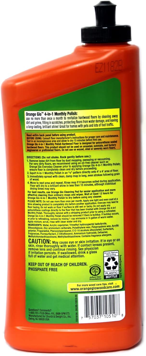 ORANGE GLO Hardwood Floor 4-in-1 Monthly Polish, 24 fl. oz. (3 Pack)