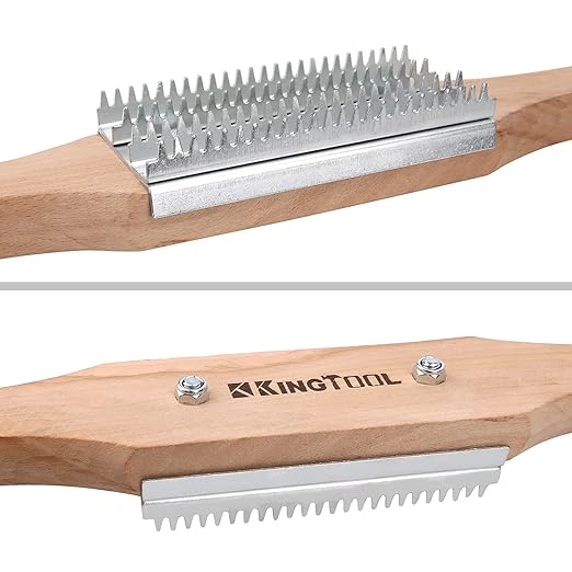 KingTool 15" Buffing Wheel Rake for Compound Cleaning with Buff Rake Metal Plate Replacement