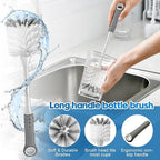 14Pcs Bottle Brush Cleaner Set, Long Handle Bottle Brushes, Sponge Brushes, 3-in-1 Water Bottle Cleaner Brushes and Straw Brushes for Water Bottles, Cups and Straws Cleaning