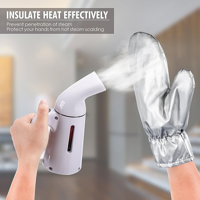 Garment Steamer Ironing Gloves Flexible Anti Steam Mitt Heat Resistant Waterproof Protective Ironing Glove for Steaming Clothes -1 Pair