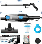 Corded Stick Vacuum Cleaner, 20000pa Powerful Suction Stick Vacuum with 16Ft Cord, 2 in 1 Lightweight Vacuum Cleaner for Hard Floor Pet Hair - Blue