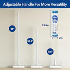 Large Lint Rollers for Carpet, 9.45'' Sticky Rollers for Floor with 360 Sheets, Extendable Long Handle Sticky Mop for Cleaning Couch, Curtains, Cars, Clothing, and Pet Hair