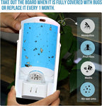 2-Pack Flying Insect Trap with 8 Refills - Plug-in Fruit Fly Trap for Indoor, Bug Zapper for Gnats, Fruit Flies & House Flies | Blue & UV Light Attraction | Mess-Free Disposal