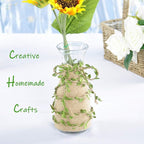 Naidiler 196 Ft Burlap Leaf Ribbon Twine for Crafts for Safari, Jungle, Fairy Party, Woodland Baby Shower, Enchanted Forest Decorations Vines Decor