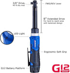 ACDelco ARW1218-3T G12 Series 12V Li-ion Cordless 3/8” 40 ft-lbs. Extended Ratchet Wrench – Bare Tool Only