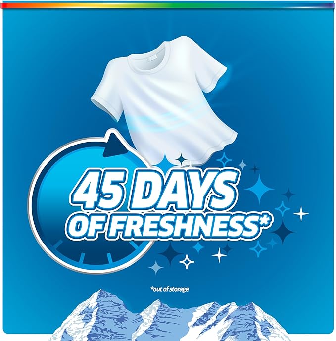 Purex 4-in-1 Laundry Detergent Pacs, Mountain Breeze, 66 Count, Brightening and Whitening, Powerful Clean, Tough on Stains, Boost of Freshness