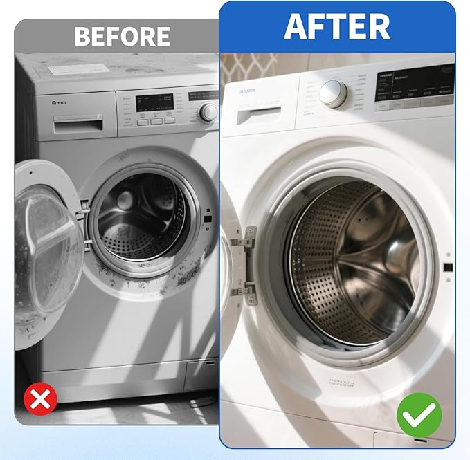 Washing Machine Cleaning Brush Kit, Laundry Deep Clean Tools Accessories, Front Load Washer Machine Cleaner Accessories with 2 Pcs Drum Slot Cleaner Brushes and 5 Pcs Small Cleaning Brush