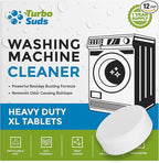 Heavy Duty Washing Machine Cleaner Tablets – Deep Cleaning & Descaling for HE Front Load and Top Load Washers, Helps Remove Odor & Residue (12 XL Tablets 12 Month Supply)