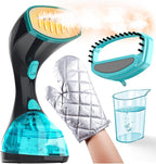 15s Fast Heat-Up and 1800W Powerful Steamer for Clothes with 3 Modes and 300ml Water Tank, Portable Clothes Steamer Iron with Heat-Resistant Glove and Fabric Brush for Home, Dorm, Travel