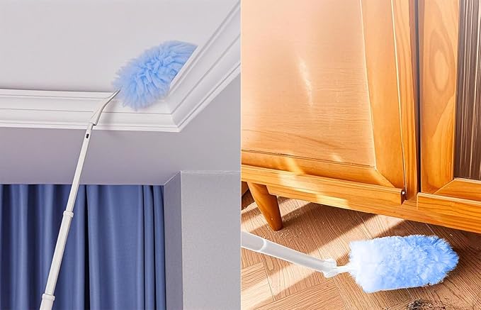 4X Microfibers Replacement Dusters with 2 Handles, 360°Thickened Pads Kit，30ct – Heavy Duty Microfiber Pads for Pet Hair/Dust Mites in Hard-to-Reach Areas