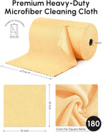 Microfiber Cleaning Cloths Roll, 75 Pack Tear Away Microfiber Towels Roll, 12" x 12" Lint Free Rags, Reusable Cleaning Cloths, Washable, Scratch Free,Ultra Absorbent Dish Rags(Orange)