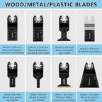 94 Pack Oscillating Saw Blades, Wood Metal Cutting Multitool Bi-Metal Blades Quick Release Tool Blades Kits Fit for Dewalt, Makita, Ryobi, Rockwell