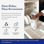 The Clean People Dishwasher Pods - Cuts Grease & Rinses Sparkling Clean - Residue-Free - Phosphate Free Dishwashing Pods - Peppermint, 60 Pack