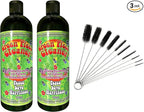 Green Piece® 2 bottles of the 16 oz Cleaner (Made in USA) with 5 piece glass cleaner and 10 piece glass tube cleaner (2 Glass Cleaners with 10 Nylon Tube Cleaners)