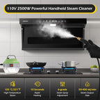 Dyna-Living Steam Cleaner 2500W Steamer for Cleaning with 1400ml Water Tank Steam Cleaner Handheld for Home Use, High-Pressure Steamer Cleaner for Car, Portable Car Steamer for Auto Detailing, Green