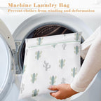Mesh Laundry Bag, Durable Laundry Bags with Premium Zipper, 5-Piece Washing Machine Wash Bags for Delicates Blouse, Hosiery, Baby Clothes, Travel Organization Bag (Cactus)