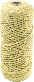 4mm x 100 Feet Yellow Jute Rope, Twine for Gardening Tomato Climbing Plant Tie Floristry Crafts Gift Wrapping Packing Decor
