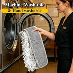 MASTERTOP Commercial Mop, 36'' Large Dust Mop,Heavy Duty Industrial Push Mops with 3 Reusable Microfibre Pads & 62'' Adjustable Handle for Home,Hotel,Mall,Warehouse