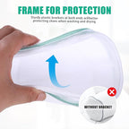 Kimmama Shoe Washing Machine Bag,Laundry Shoes Bags,Sneaker Wash Protector Sack,Sandwish Mesh,White,8x15"