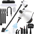 Handheld Steam Cleaner,Steam Mop with Detachable Handheld Steam Cleaner,350ml 1050W Floor Steamer Cleaner for Home with 16 Accessory Kit, Multi-Purpose Steamer for Cleaning Floor, Tile, Windows, Couch