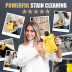 Pressurized Handheld Steam Cleaner -1050W Powerful Steamer for Grout, Oven Grease & Bathroom Mold with 10 Attachments | 3-5Min Heat-Up, 15oz (450mL) Tank | 221°F Heating Temperature