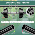 Goplus Lawn Leveling Rake, 46" x 10" Heavy Duty Level Lawn Tool w/ Ergonomic Handle for Soil, Effort-Saving Landscape Rake for Garden, Backyard, Golf Course, Farm, Pasture, Black