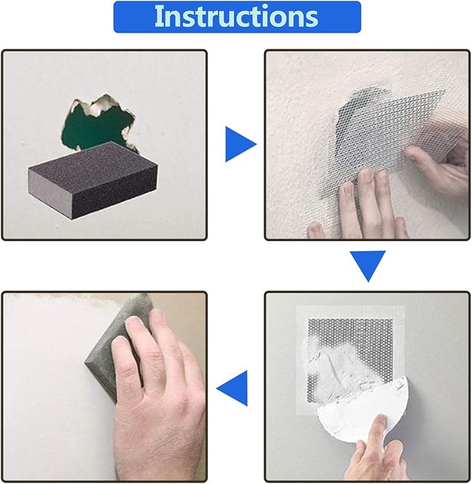 7pcs Drywall Repair Patch, 6" x 6" Drywall Patch Self Adhesive Aluminum Wall Repair Patch Kit