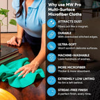 12" x 12" Pro Multi-Surface Microfiber Cleaning Cloths | Purple - 12 Pack | Premium Microfiber Towels for Cleaning Glass, Kitchens, Bathrooms, Automotive, Supplies & Products