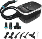 2500W Handheld Steam Cleaner,10 Accessories with 8 Adjustable Pressures for Tile/Grease/Carpet, 45oz Large Tank Chemical Free Cleaning, Portable Multi-Surface Steamer for Home Cars Kitchens (White)