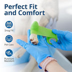 Disposable Nitrile Exam Gloves, Blue, Nitrile Gloves Disposable Latex Free, Medical Gloves, Cleaning Gloves, Food-Safe Rubber Gloves, Powder Free, Non-Sterile, 100-ct Box (Medium)