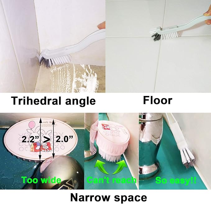 Dish Brush Kitchen Cleaning Brush Bottle Brush Bathroom Scrub Brushes Sink Household Pot Pan Edge Corners Tile Lines Brush with Stiff Bristles