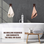 Boao 4 Pcs Self Adhesive Towel Hook Holder Grabber Stainless Steel Kitchen Dish Towel Hook Wall Mount Non Drilling Hangers Rack Hand Tea Holders for Bathroom Accesories Kitchen Gadgets(Brown)