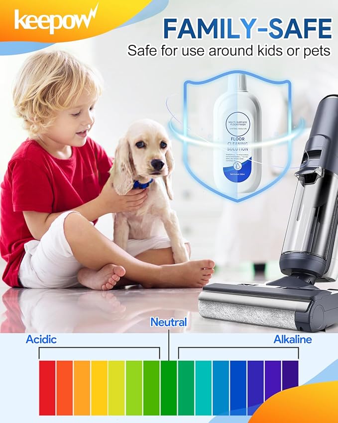 KEEPOW 2 Pack Floor Cleaning Solution for Tineco and Robot Vacuums with Mopping, Deep Cleans Multiple Hard Floors for iFLOOR Series, FLOOR ONE S3 / S5 / S6 / S7 / S9 Artist Series Wet Dry Vacuum