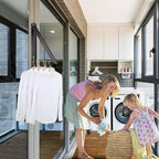 Clothes Drying Rack for Small Laundry Rooms, Clothes Drying Rack Folding Indoor, Wall Mounted Clothes Rack Foldable, (Aluminum, Black)