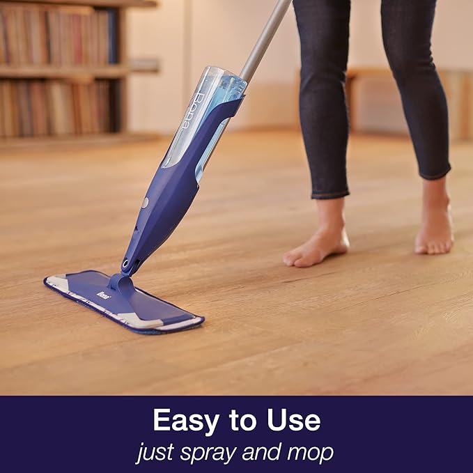 Bona Hardwood Floor Premium Spray Mop - Includes Hardwood Floor Cleaning Solution and Machine Washable Microfiber Cleaning Pad - Dual Zone Cleaning for Faster Cleanup - Spray Mop for Wood Floors