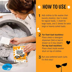 Molly’s Suds Laundry Detergent Sheets | Gentle on Sensitive Skin, Powerful Bio-Based Enzymes, Stain-Fighting | Liquidless & Plastic-Free Packaging | 120 Loads (Citrus Grove)