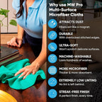 12" x 12" MW Pro Multi-Surface Microfiber Cleaning Cloths | Gray - 48 Pack | Premium Microfiber Towels for Cleaning Glass, Kitchens, Bathrooms, Automotive, Supplies & Products