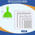 Dry Wall Repair Kit Upgraded Size, 8 Pcs 10/8/6/4-inch self-Adhesive Aluminum Drywall Patches, accompanied by a Dedicated Large Trowel, Suitable for Repairing Large Holes in Drywall.