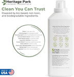 Heritage Park Luxury Laundry Detergent | Dermatologist Tested Plant based Natural & Enzyme Laundry Detergent | Sensitive Skin Friendly - Lavender Mist (32 fl oz)